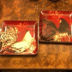 Susan Winget Rooster Avignon Morning 8.5" Salad Plates Certified International